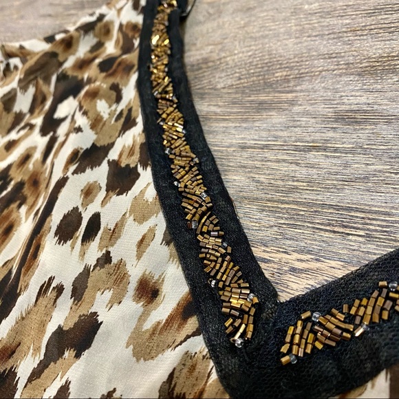 Costa Blanca Cheetah Top with beaded Detail - Picture 7 of 7